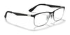 Ray-Ban RY1052 Eyeglasses | Size 49 / Matte Black On Silver №4055 / Clear