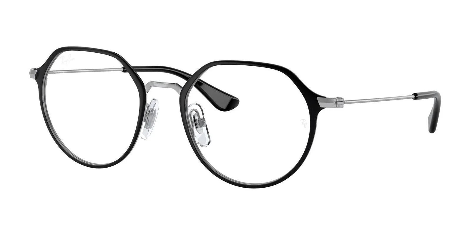 Ray-Ban RY1058F Eyeglasses Black On Silver / Clear