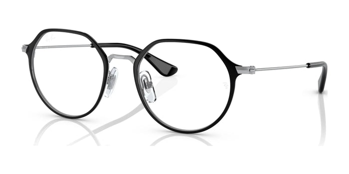 Ray-Ban RY1058F Eyeglasses | Size 49 / Black On Silver №4064
