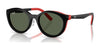 Ray-Ban RY1625DC Clip-On Sunglasses | Size 47 / Red On Black №387671 / Green (3N 12.9%)