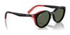 Ray-Ban RY1625DC Clip-On Sunglasses | Size 47 / Pink On Red №391273 / Dark Brown (3N 13.5%)