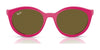 Ray-Ban RY1625DC Clip-On Sunglasses | Size 47 / Pink On Red №391273 / Dark Brown (3N 13.5%)