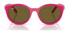 Ray-Ban RY1625DC Clip-On Sunglasses | Size 47 / Pink On Red №391273 / Dark Brown (3N 13.5%)