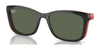 Ray-Ban RY1626DC Clip-On Sunglasses / Red On Black №387671 / Green (3N 12.9%) / Size 49
