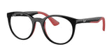 Ray-Ban RY1628 Eyeglasses Black On Red