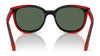 Ray-Ban RY1631C Clip-On Sunglasses / Black On Rubber Red №392871 / Dark Green (3N 14.3%) / Size 45