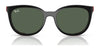 Ray-Ban RY1631C Clip-On Sunglasses / Black On Rubber Red №392871 / Dark Green (3N 14.3%) / Size 45