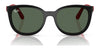 Ray-Ban RY1631C Clip-On Sunglasses / Black On Rubber Red №392871 / Dark Green (3N 14.3%) / Size 45