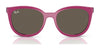 Ray-Ban RY1631C Clip-On Sunglasses / Black On Rubber Red №392871 / Dark Green (3N 14.3%) / Size 45
