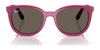 Ray-Ban RY1631C Clip-On Sunglasses / Black On Rubber Red №392871 / Dark Green (3N 14.3%) / Size 45