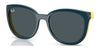 Ray-Ban RY1631C Clip-On Sunglasses / Dark Blue On Rubber Yellow №393787 / Dark Grey (3N 12.9%) / Size 45