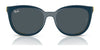 Ray-Ban RY1631C Clip-On Sunglasses / Black On Rubber Red №392871 / Dark Green (3N 14.3%) / Size 45