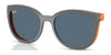 Ray-Ban RY1631C Clip-On Sunglasses / Dark Gray On Rubber Orange №396380 / Dark Blue (3N 14.9%) / Size 45