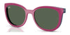 Ray-Ban RY1631C Clip-On Sunglasses / Fucsia & Rubber Blue №750871 / Dark Green (3N 14.3%) / Size 45