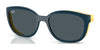 Ray-Ban RY1632C Clip-On Sunglasses / Dark Blue On Rubber Yellow №393787 / Dark Grey (3N 12.9%) / Size 46
