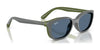 Ray-Ban RY1632C Clip-On Sunglasses / Azzurre & Rubber Azzurre №750971 / Dark Green (3N 14.3%) / Size 46