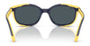 Ray-Ban RY1632FC Clip-On Sunglasses | Size 48 / Dark Blue On Rubber Yellow №393787 / Dark Grey (3N 12.9%)