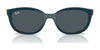 Ray-Ban RY1632FC Clip-On Sunglasses | Size 48 / Dark Blue On Rubber Yellow №393787 / Dark Grey (3N 12.9%)