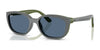 Ray-Ban RY1632FC Clip-On Sunglasses | Size 48 / Dark Gray On Rubber Green №396480 / Dark Blue (3N 14.9%)