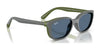 Ray-Ban RY1632FC Clip-On Sunglasses | Size 48 / Dark Blue On Rubber Yellow №393787 / Dark Grey (3N 12.9%)