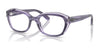 Ray-Ban RY1636 Eyeglasses / Striped Violet On Transparent Violet №3989 / Size 48