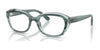 Ray-Ban RY1636 Eyeglasses / Striped Green On Transparent Green №3990 / Size 46