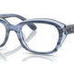Striped Blue On Transparent Blue №3991