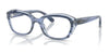 Ray-Ban RY1636 Eyeglasses / Striped Blue On Transparent Blue №3991 / Size 46