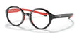 Ray-Ban RY9075VF Eyeglasses Black On Red / Clear