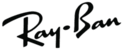 Ray-Ban logo in black cursive text on a transparent background.