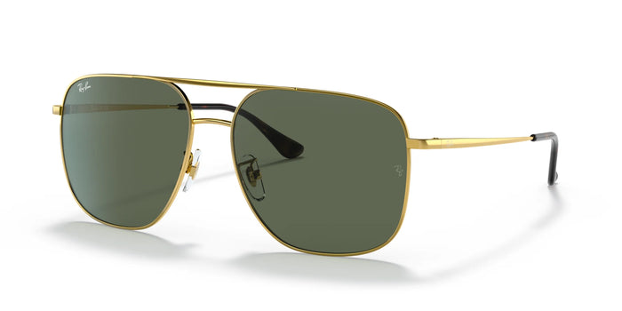 Ray-Ban RB3679D Sunglasses | Size 60 / Gold / Green Classic G-15 (3N 12.9%)