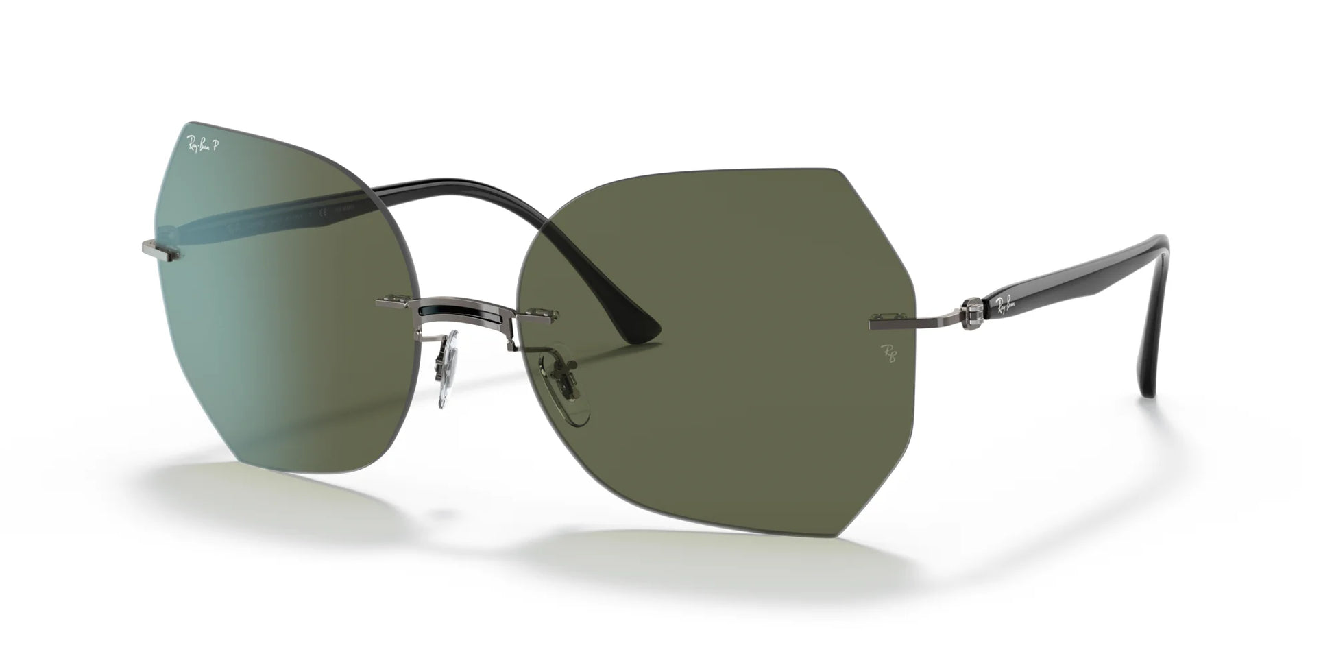 Ray-Ban RB8065 Sunglasses Gunmetal / Polarized Green Classic G-15