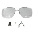RE Ranger XLW Prescription Insert: Clear replacement lenses with a small nose pad, screws, and black mounting piece shown below—perfect for your RE Ranger XLW prescription insert or shooting frame.