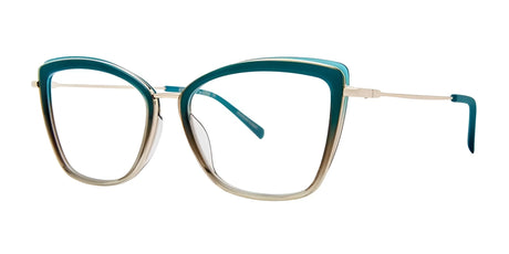 Red Rose BRINDISI Eyeglasses Teal Wheat Fade