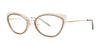 Red Rose CASELLI Eyeglasses | Size 53 / Crystal Sage/Rose Gold