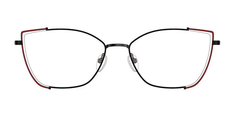 Red Rose DOMENICA Eyeglasses Black Red