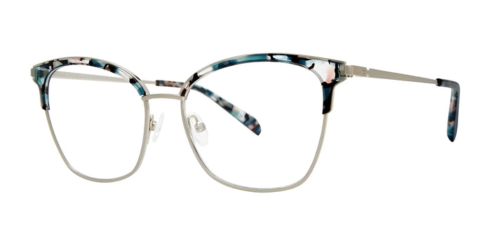 Red Rose FIRENZE Eyeglasses | Size 53 / Teal Tortoise / Silver