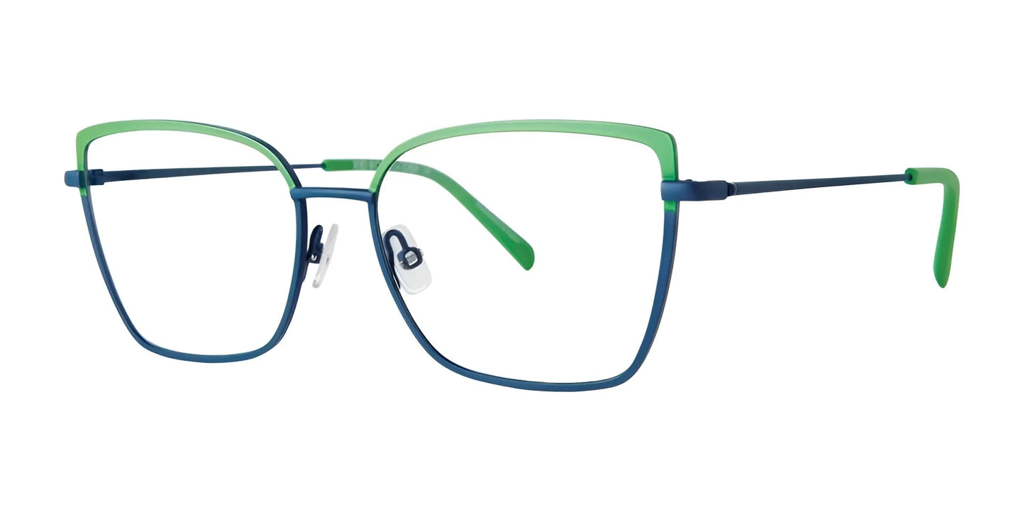 Red Rose GARDA Eyeglasses Green Blue