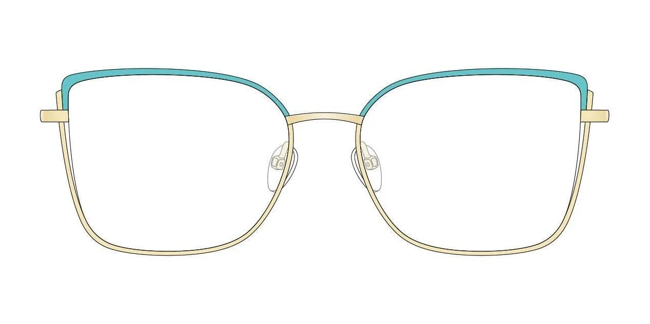 Red Rose GIOVANNA Eyeglasses Aqua Gold