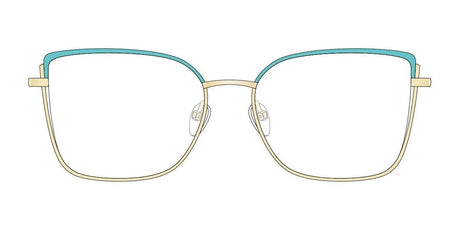 Red Rose GIOVANNA Eyeglasses Aqua Gold