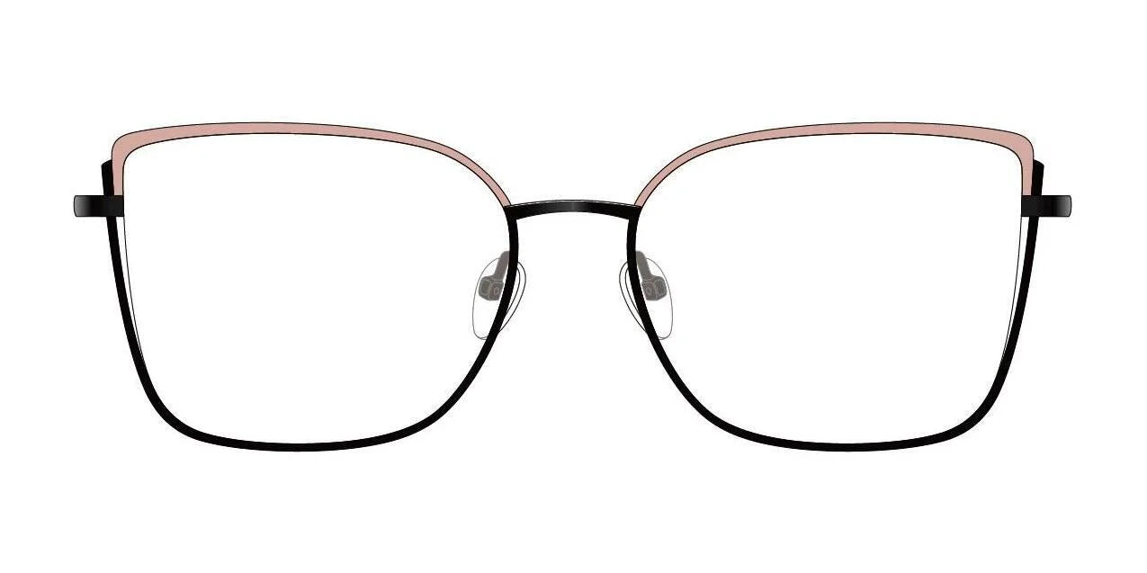 Red Rose GIOVANNA Eyeglasses Black Rose