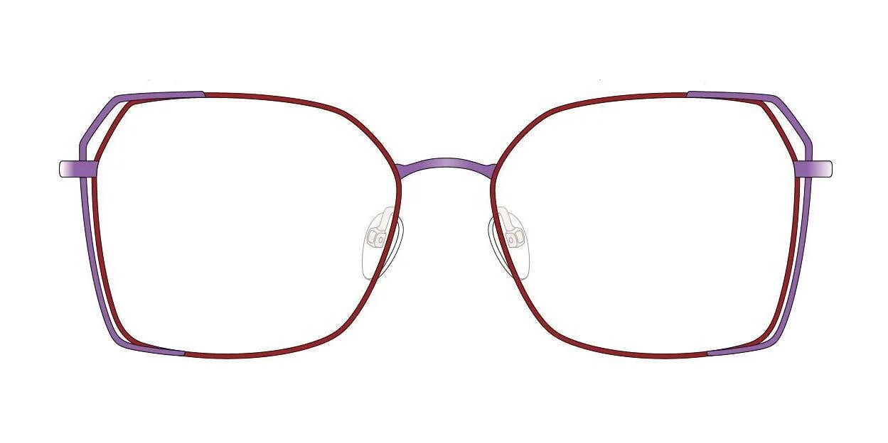 Red Rose LECCO Eyeglasses Lavender Wine