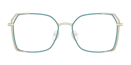 Red Rose LECCO Eyeglasses Turquoise Gold