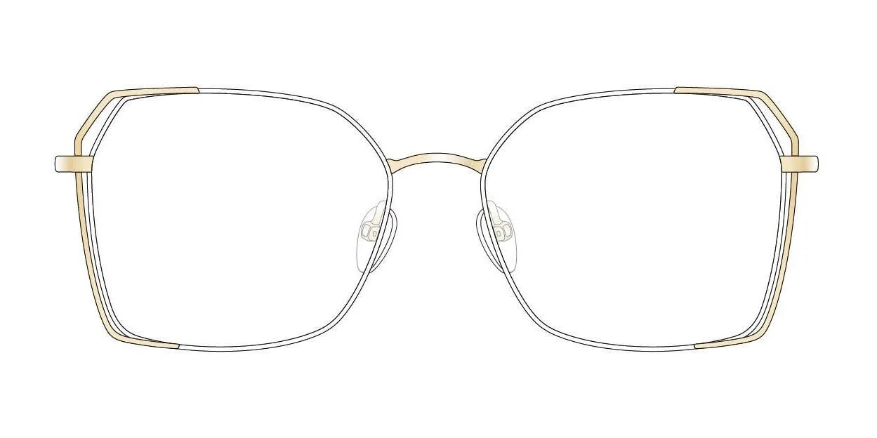 Red Rose LECCO Eyeglasses White Gold