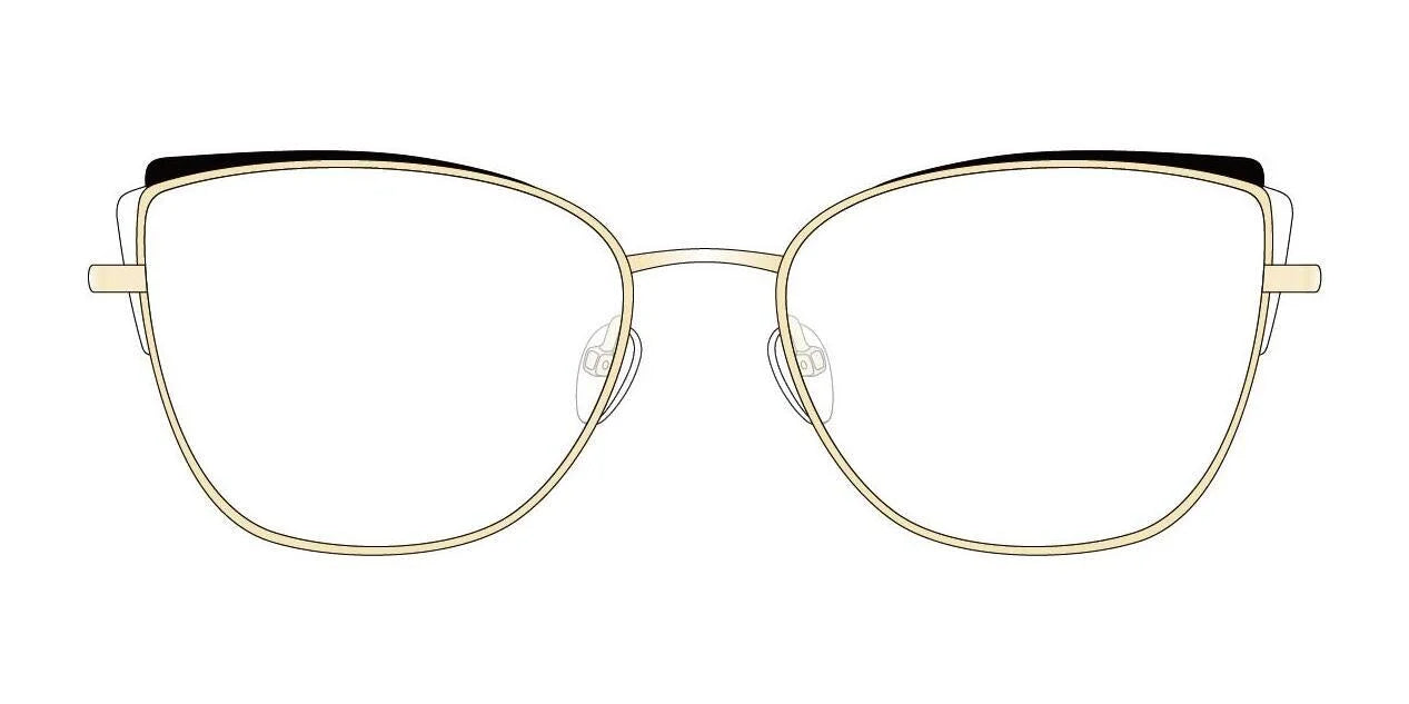 Red Rose MESTRE Eyeglasses Black Gold