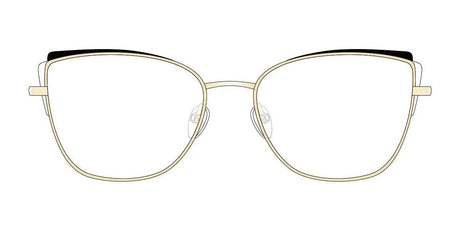 Red Rose MESTRE Eyeglasses Black Gold