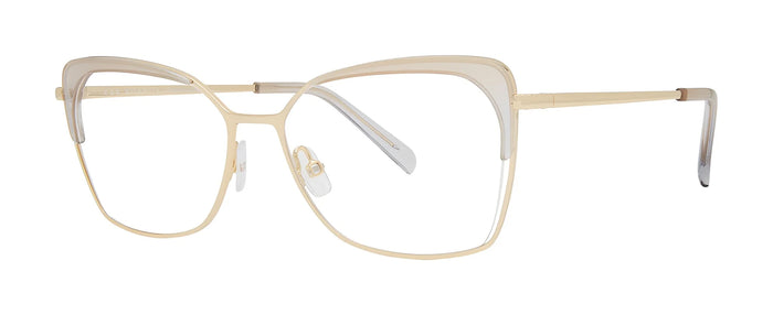 Red Rose Nola Eyeglasses / Transparent Gold / Size 53