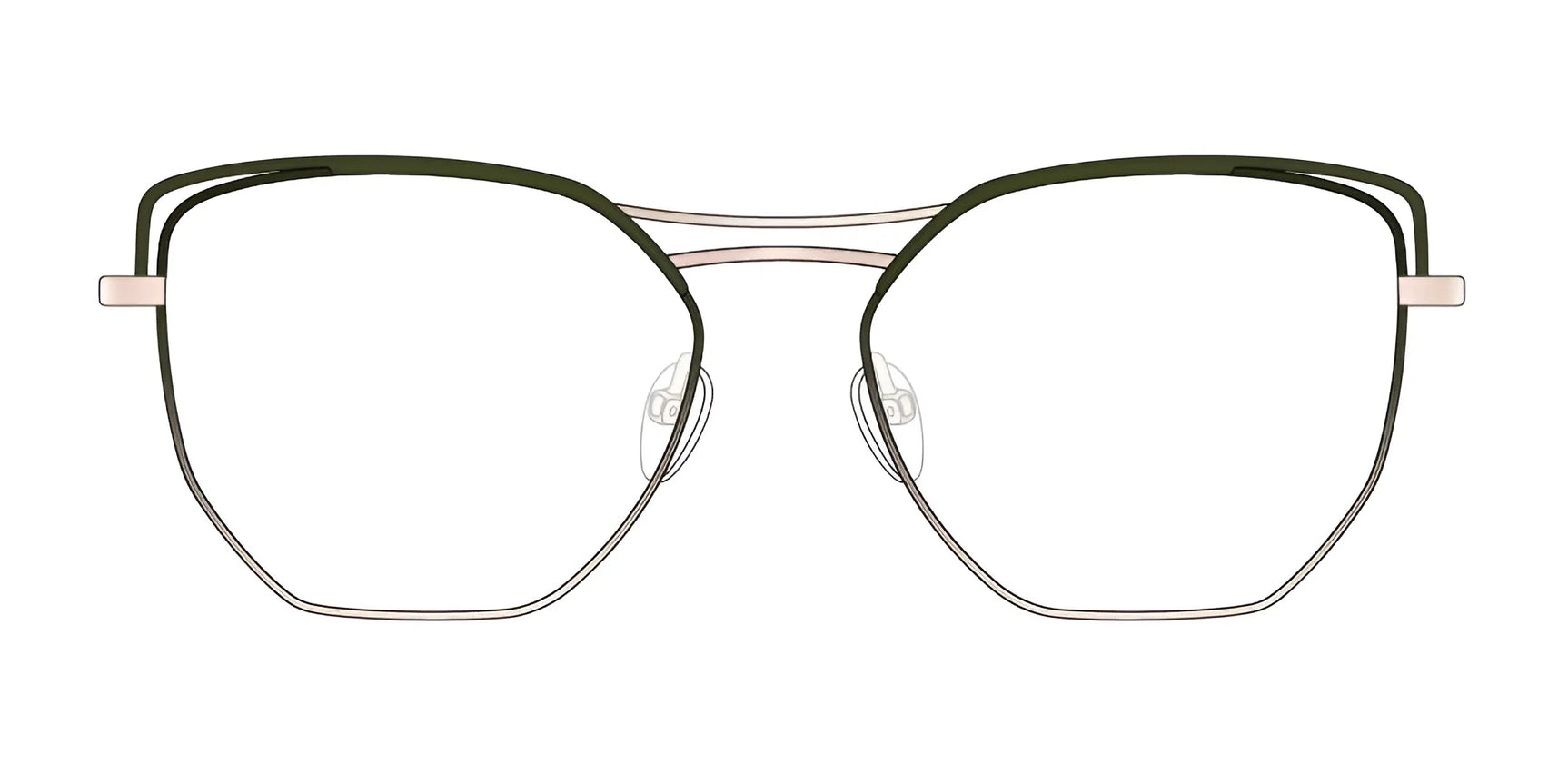 Red Rose ORTONA Eyeglasses Olive Rose