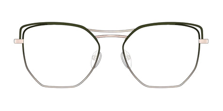 Red Rose ORTONA Eyeglasses Olive Rose