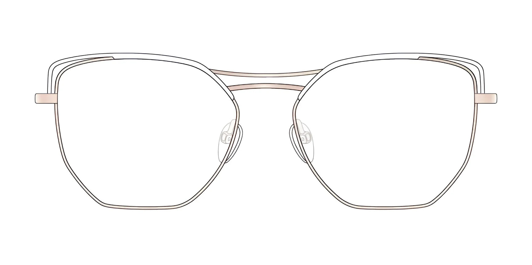 Red Rose ORTONA Eyeglasses White Rose